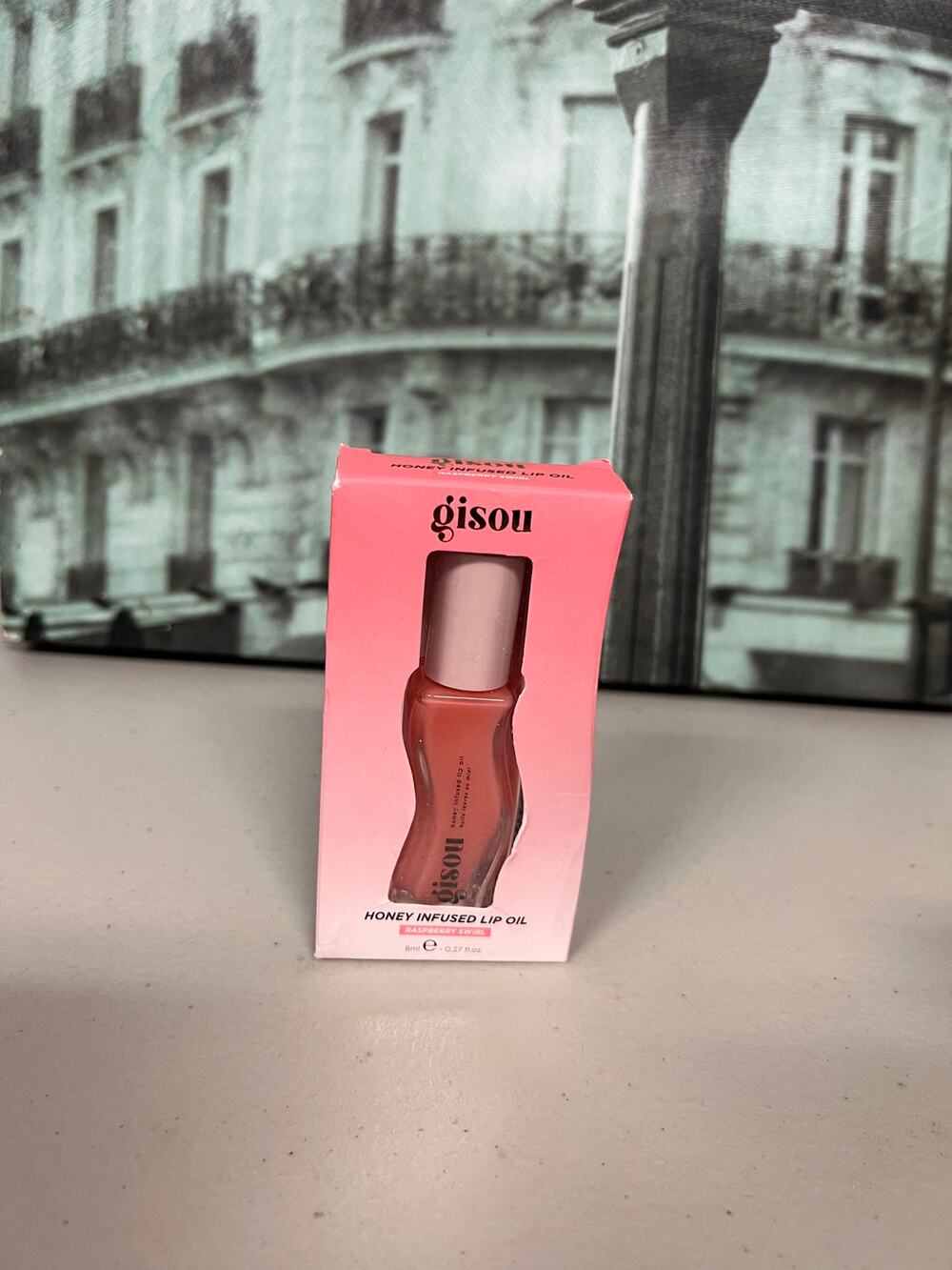 Gisou Honey Infused Lip Oil Raspberry Swirl 8ml Sheer Cool Pink Hydrating